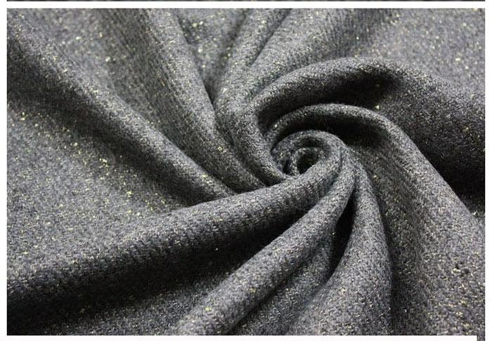 粗纺针织布料 女装布料面料 服装面料 毛呢面料 呢子料 灰色